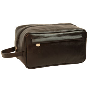 Portacosmetico in pelle nero