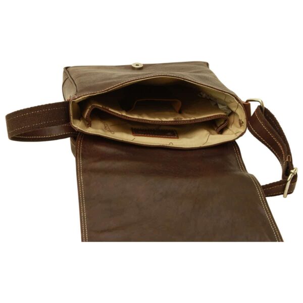 Borsa in pelle per I-Pad. Marrone Scuro - immagine 4