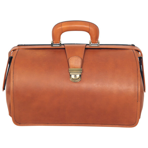 Borsa da Medico in pelle. Marrone Coloniale