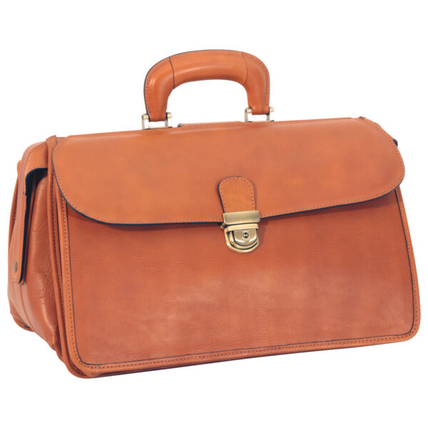 Borsa da Medico in pelle. Marrone Coloniale - immagine 2