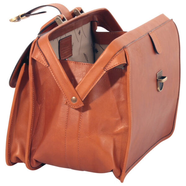 Borsa da Medico in pelle. Marrone Coloniale - immagine 4