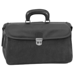 Borsa da Medico in pelle. Nero
