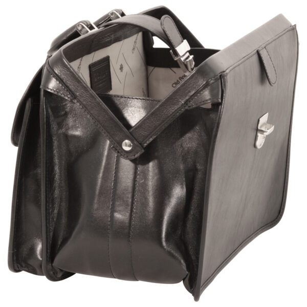 Borsa da Medico in pelle. Nero - immagine 3