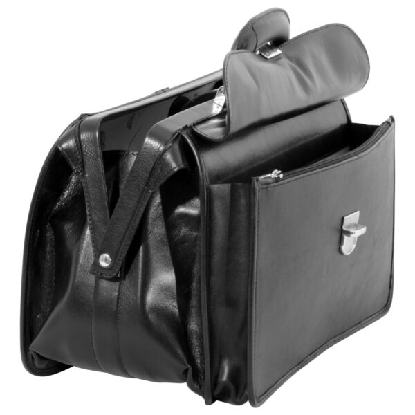 Borsa da Medico in pelle. Nero - immagine 4