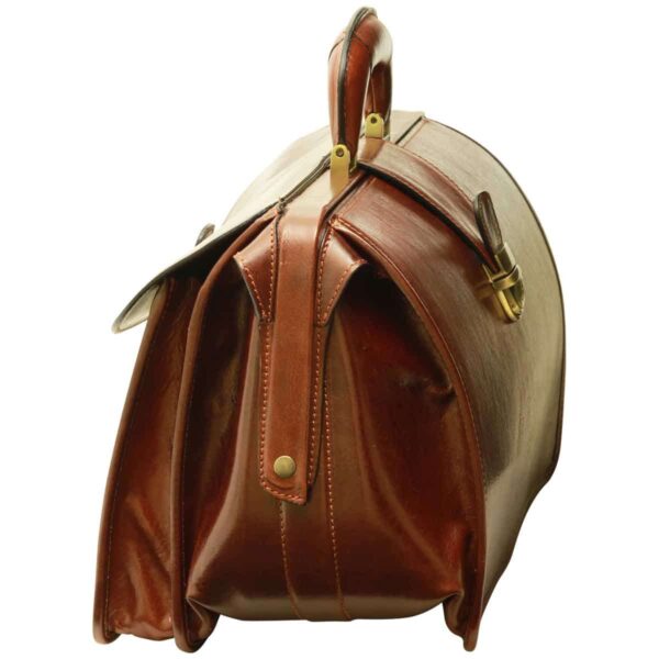 Borsa da Medico in pelle. Marrone - immagine 2
