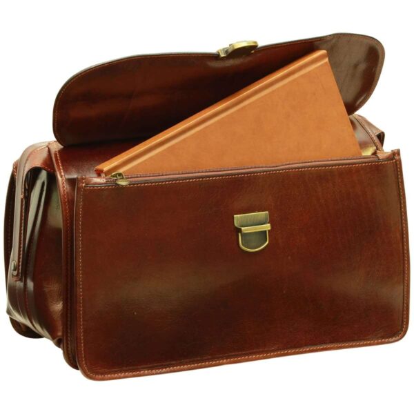 Borsa da Medico in pelle. Marrone - immagine 5
