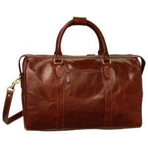 Borsa da viaggio con tracolla. Marrone