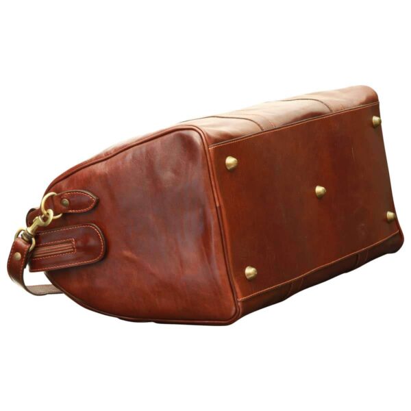 Borsa da viaggio con tracolla. Marrone - immagine 5