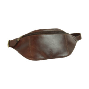 Marsupio in pelle. Marrone scuro