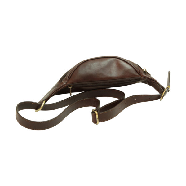 Marsupio in pelle. Marrone scuro - immagine 2