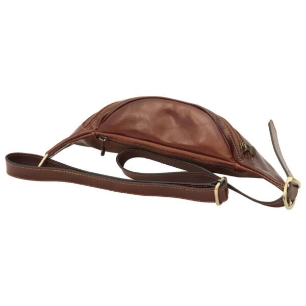 Marsupio in pelle. Marrone - immagine 2