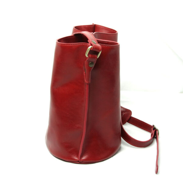Borsa a tracolla in pelle. Rosso - immagine 4
