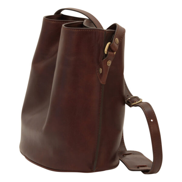 Borsa a tracolla in pelle. Testa di moro - immagine 2