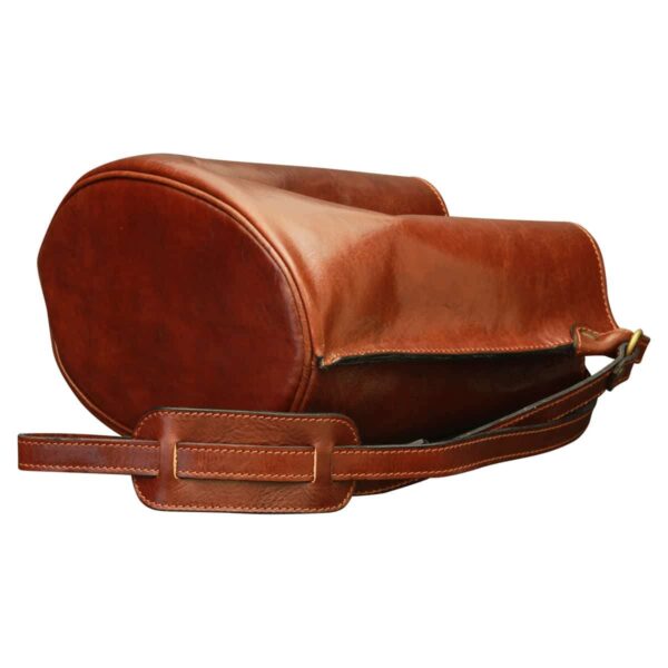 Borsa a tracolla in pelle. Marrone - immagine 3