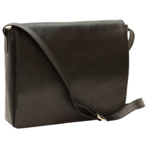 Messenger in pelle. Nero