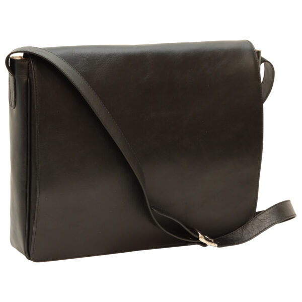 Messenger in pelle. Nero