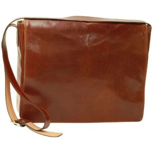 Messenger in Pelle. Marrone