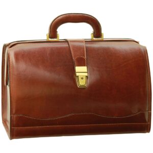 Borsa da medico in pelle. Marrone