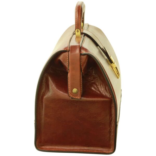 Borsa da medico in pelle. Marrone - immagine 3