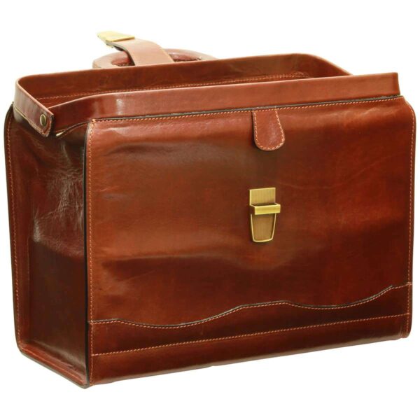 Borsa da medico in pelle. Marrone - immagine 4