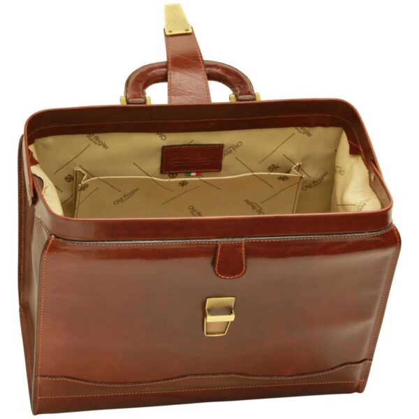 Borsa da medico in pelle. Marrone - immagine 5