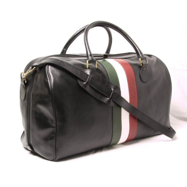 Borsone in pelle. Nero - immagine 2