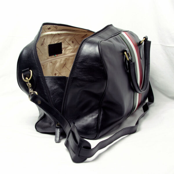 Borsone in pelle. Nero - immagine 6