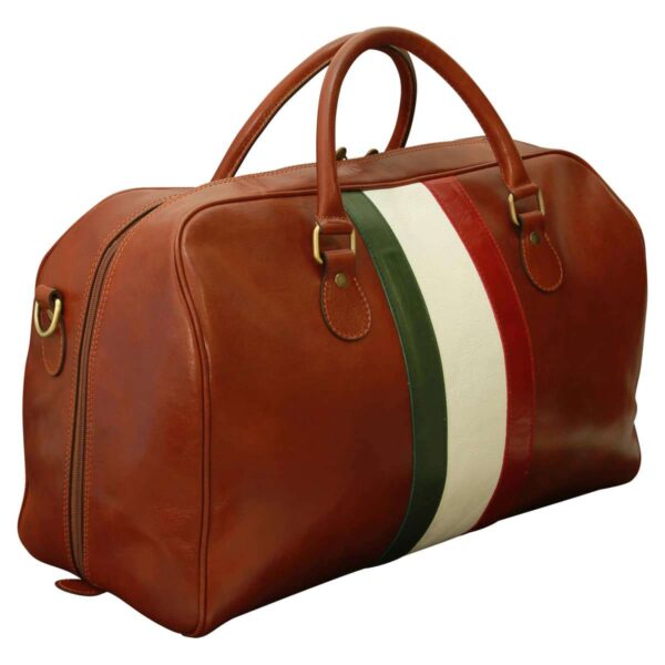 Borsone in pelle. Marrone Bruciato - immagine 2