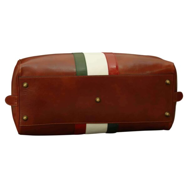Borsone in pelle. Marrone Bruciato - immagine 3