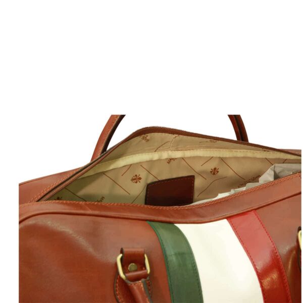 Borsone in pelle. Marrone Bruciato - immagine 4