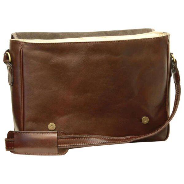 Borsa Messenger in vacchetta. Marrone scuro - immagine 3