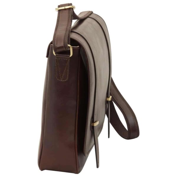 Messenger con chiusura magnetica. Marrone Scuro - immagine 3