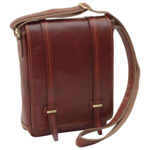 Messenger con doppia chiusura magnetica. Marrone