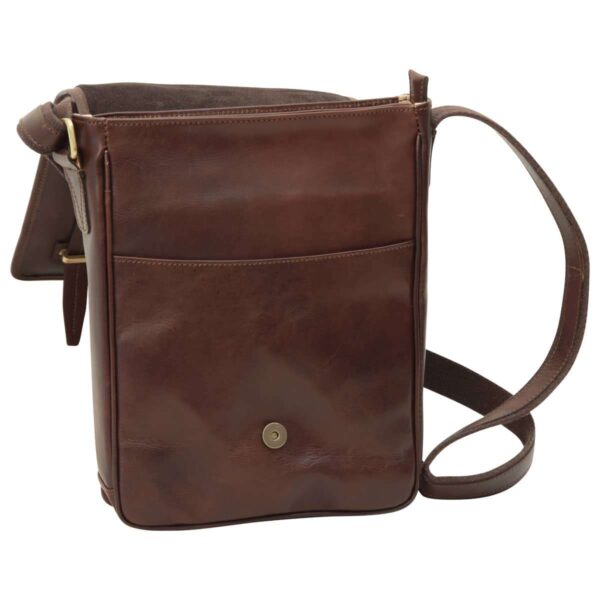 Messenger con doppia chiusura magnetica. Marrone Scuro - immagine 4