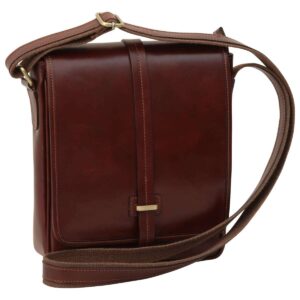 Messenger con chiusura magnetica. Marrone