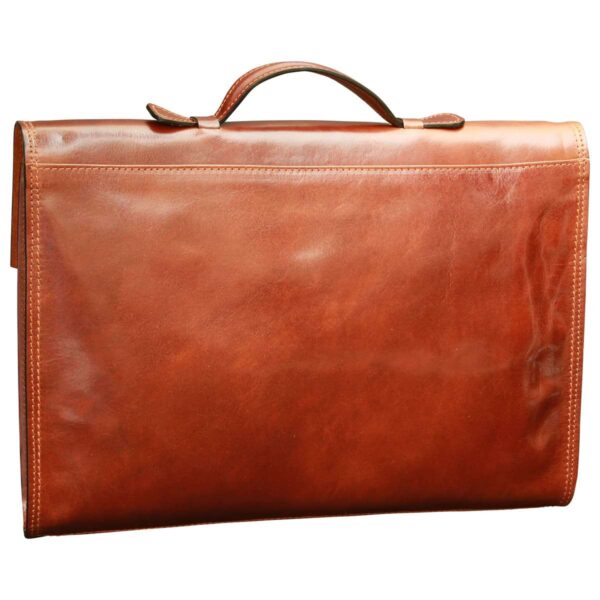 Borsa da ufficio in pelle. Marrone - immagine 2