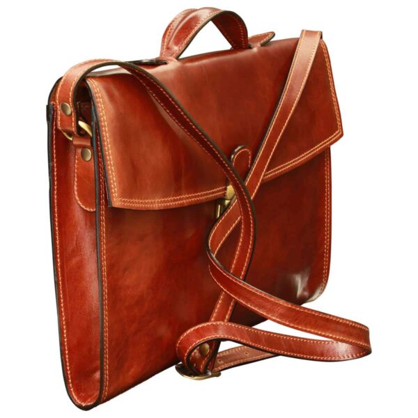 Borsa da ufficio in pelle. Marrone - immagine 3