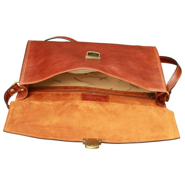 Borsa da ufficio in pelle. Marrone - immagine 5