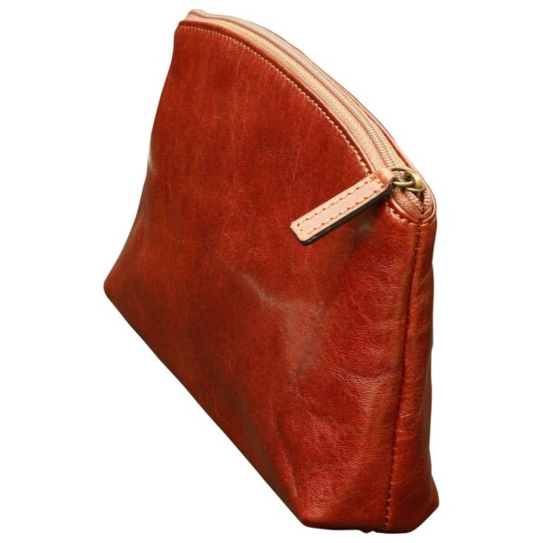 Beauty case in vacchetta. Marrone - immagine 2