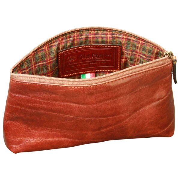 Beauty case in vacchetta. Marrone - immagine 3