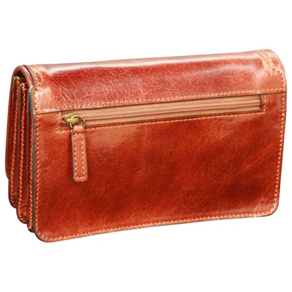 Pochette in pelle. Marrone - immagine 2