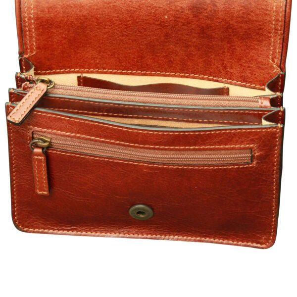 Pochette in pelle. Marrone - immagine 3