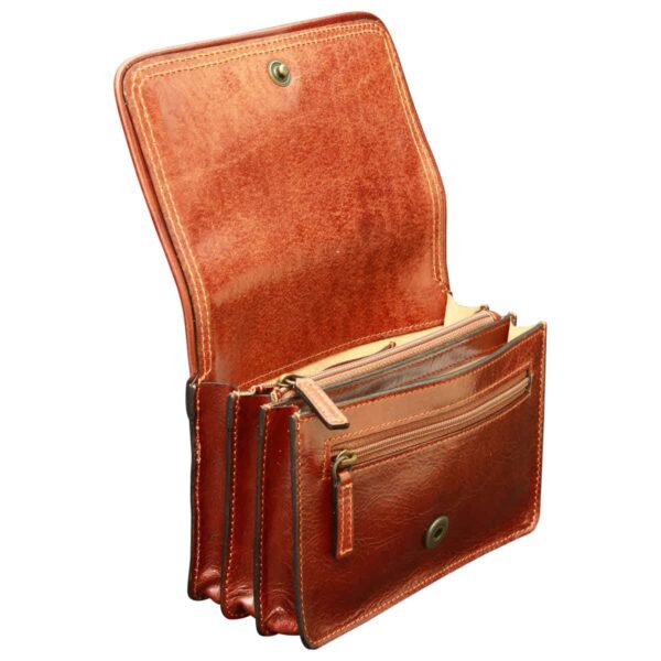 Pochette in pelle. Marrone - immagine 4