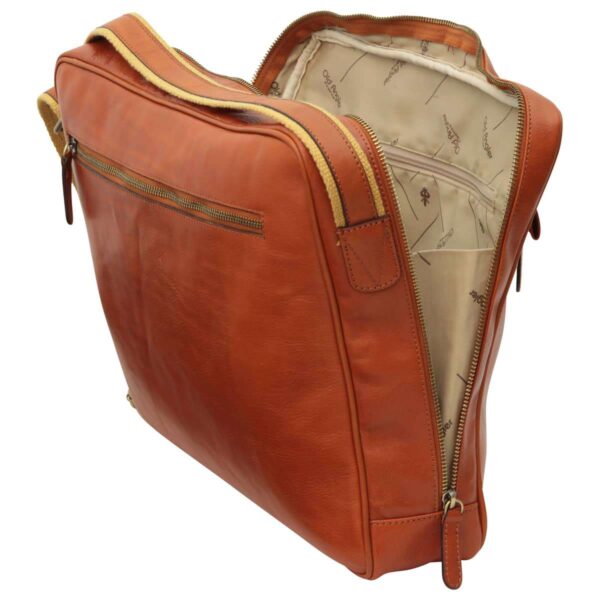 Messenger in vacchetta. Marrone Coloniale - immagine 4