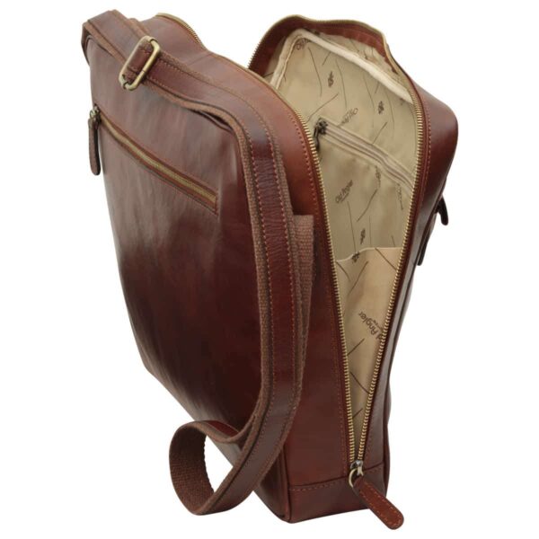 Messenger in vacchetta. Marrone - immagine 5