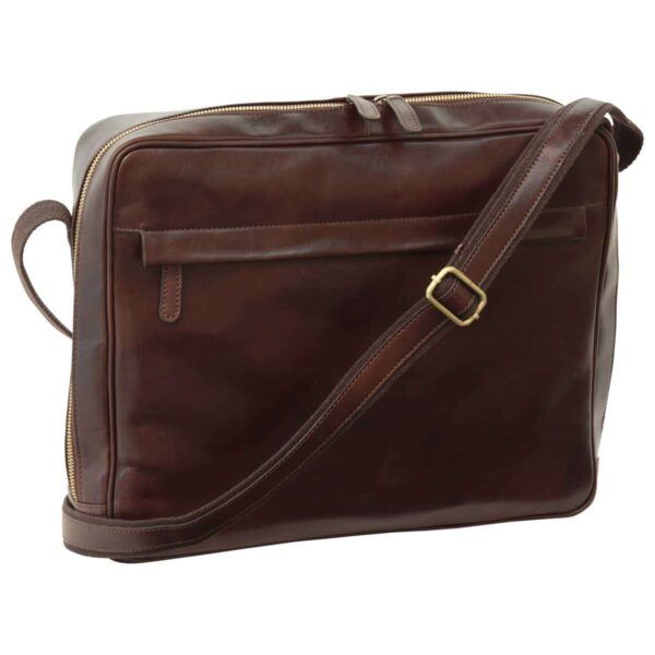 Messenger in vacchetta. Marrone Scuro