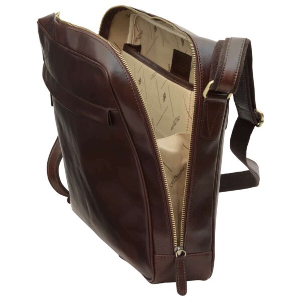 Messenger in vacchetta. Marrone Scuro - immagine 4