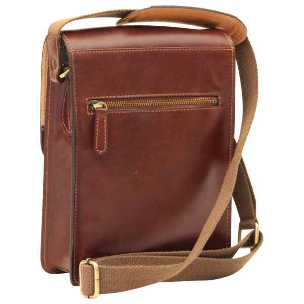Messenger in pelle. Marrone - immagine 3