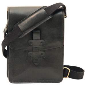 Messenger in pelle. Nero