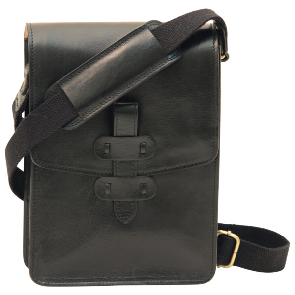Messenger in pelle. Nero
